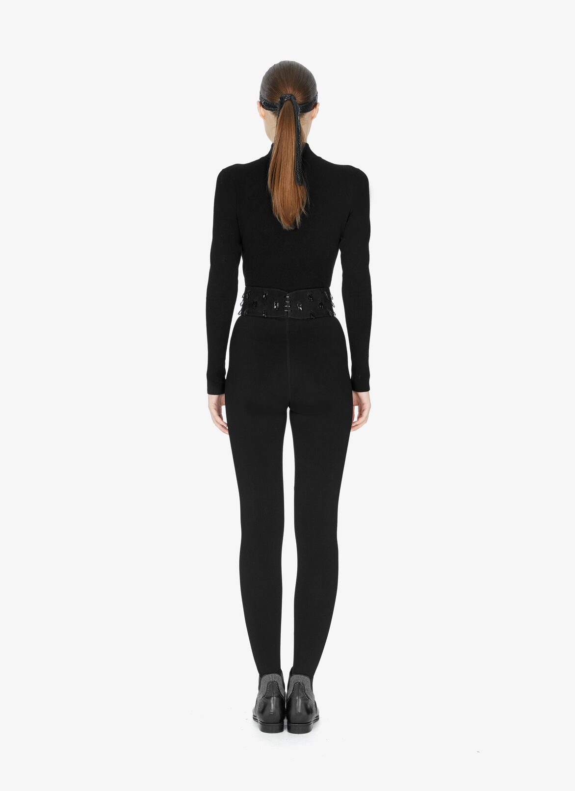 BELT POMPON SUEDE+ELAPHE BLACK ALAÏA BLACK  BELT POMPON SUEDE+ELAPHE BLACK